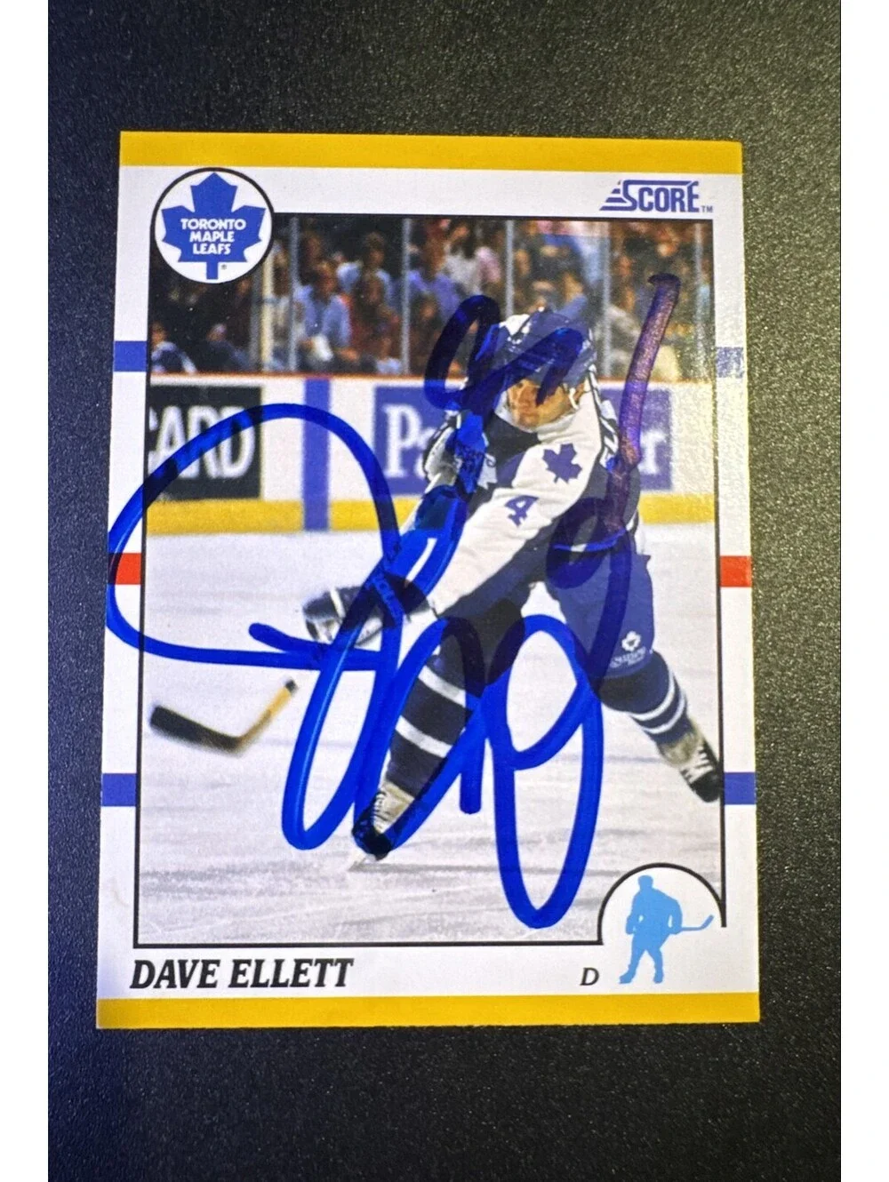 1990-91 Score Rookie & Traded - Dave Ellett #67T - TTM Autographed No COA